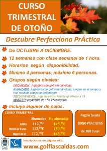 CURSO OTOÑO INICIACIÓN DOMINGO 17:00 A 18:00 INICIO 18 DE OCTUBRE